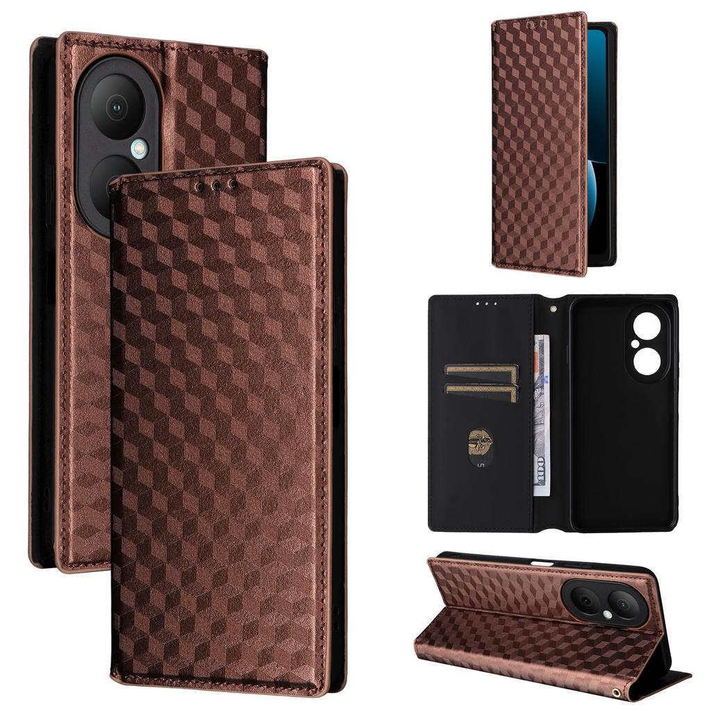 Flip Cover for Huawei Enjoy 80 4G PU Leather Full-Body Protection With [RFID Blocking] Shockproof Durable Retro Phone Case