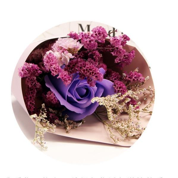 1pcs Babysbreath Dried Flowers Rose Soap Flower Artificial Flower Mini Bouquet Wedding Flower Decora