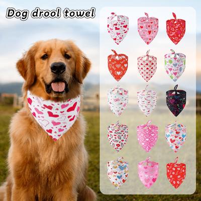 Valentine's Day Pet Clothing Love Pet Water Scarf Dog  Scarf Pet Accessories Dog Scarf