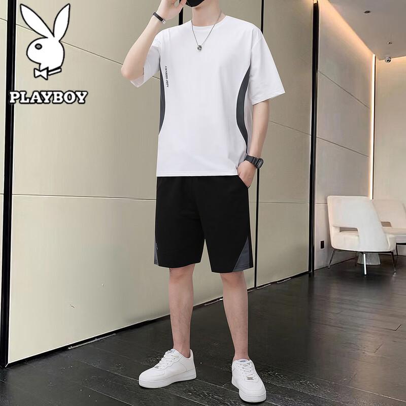 PLAYBOY Men's Summer Cooling T-shirt & Shorts Set