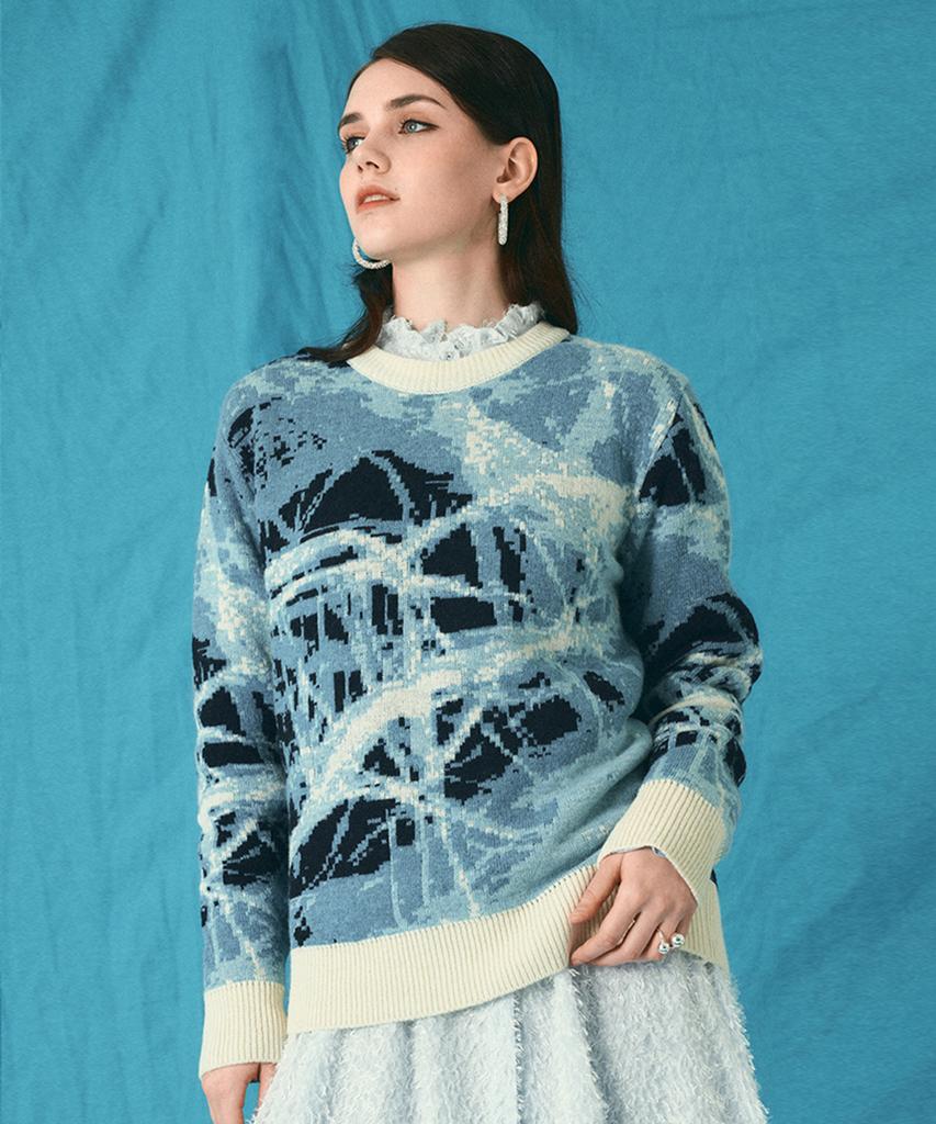 Aiseugadeuneiogongpal Cracked Ice Jacquard Knit