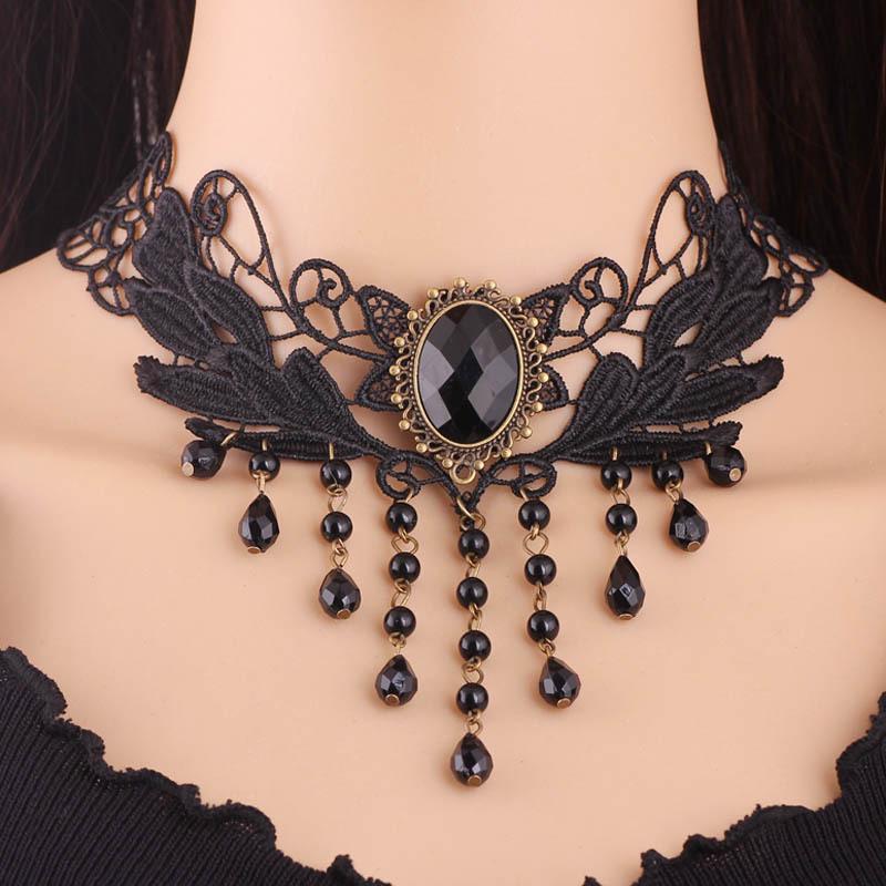Spitzen-Choker-Halskette für Damen - Vielseitige Schlüsselbeinkette mit Fake-Kragen-Accessoire