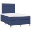 Vidaxl Continental Bed With Mattress, Blue, 120X190Cm, Fabric