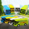 Scale School Bus Miniature Car Model Educational Toys For Children Plastic Toy Vehicles Model For Kids Gifts