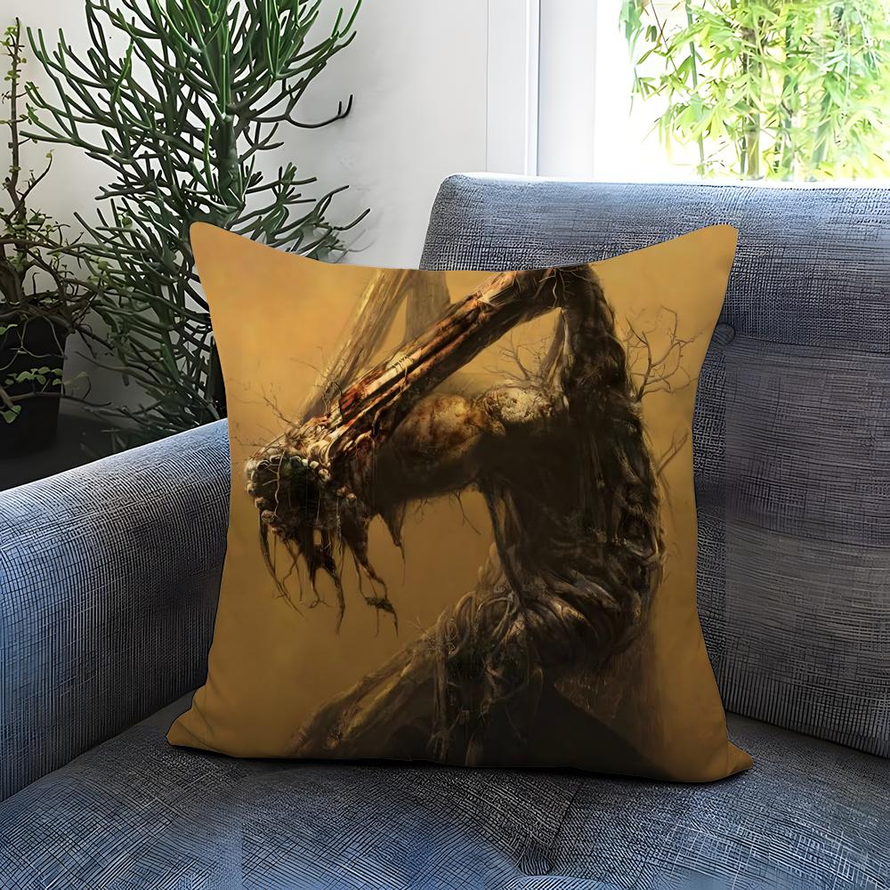 Art Z-Zdzislaw Beksinski Cushion Cover Comfortable Reversible Pillow Cover Ideal for Car Sofa Bedroom & Beyond