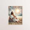 Jesus Christ Canvas Postres Christian Jesus Portrait Wall Art Print Poster I Will Walk with Christ Bible Verse Gift Poster