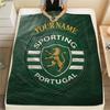 Custom Name,Sporting CP Printed Flannel Blanket, Soft Throw for Bedroom Sofa, Washable, Christmas Present, Great Gift.
