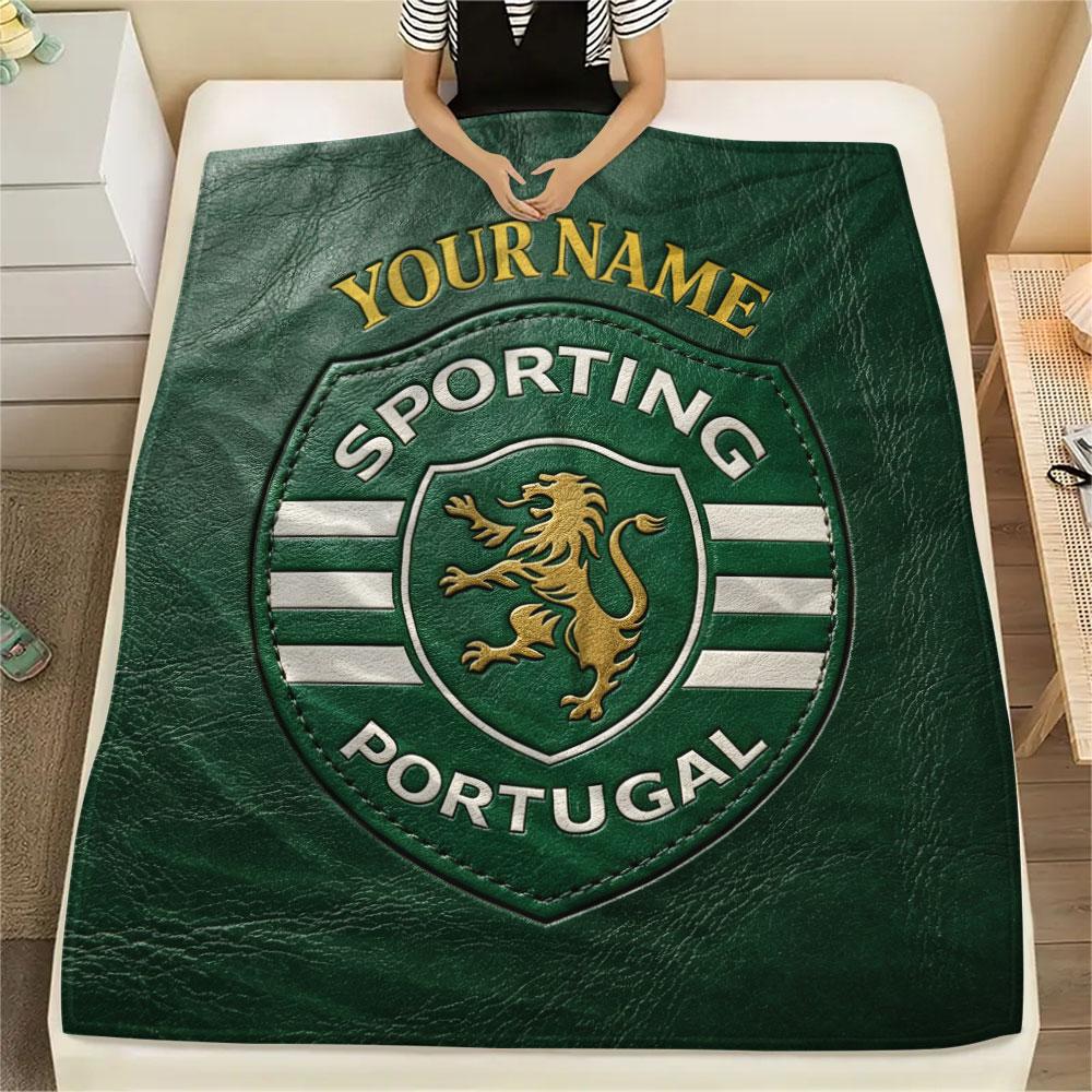 Custom Name,Sporting CP Printed Flannel Blanket, Soft Throw for Bedroom Sofa, Washable, Christmas Present, Great Gift.