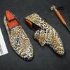 Mode 2024 Luxus Herren Lederschuhe Mode Fransen Leopard Slipper Slip-on Party Freizeitschuhe für Männer Große Größe 38-46 Kostenloser Versand