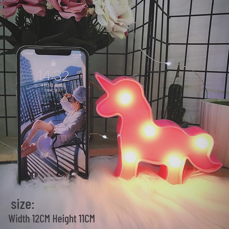 Luz Noturna de Mesa LED Flamingo e Cacto Mais Vendida Coreana para Decoração de Natal