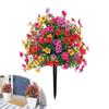 Artificial Flowers for Outdoor Indoor Garden Home Decoration, Plastic Faux Flowers, Faux Flower Leaves Fake Plants Greenery Porch Patio