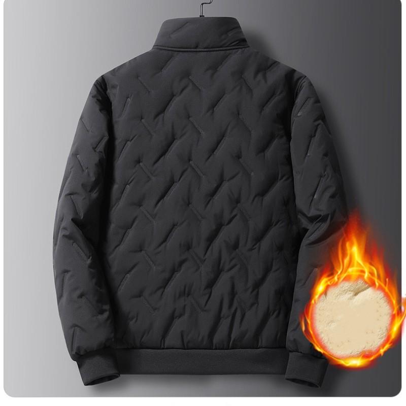 Veste matelassée en coton et cachemire pour homme, automne et hiver, manteau papa
