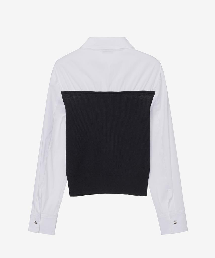 MIND BRIDGE WOMEN [W] Cable Knit Layered Shirt