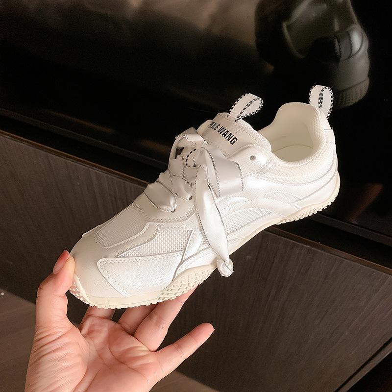 Cowhide Version, the Same Style As Zhao Silu, Mesh Breathable Ballet Sports and Leisure Shoes Women's German Training Shoes Platform Forrest Gump Sho