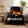 Cleveland Browns Blanket Flannel Blanket Soft Cozy Plush Throw for Sofa Bed Lightweight Home Decoration