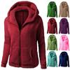 Women  Lightweight Hooded Sweatshirt Coat Winter Warm Zipper  Coat Outwear Women Outerwear Hoodie Tops
