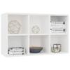 Bookshelf Sideboard White 66 X 30 X 98 Cm Engineered Wood