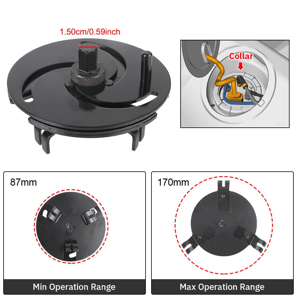 Car Repair Tools 3 Jaws Removal Tool Universal Adjustable Car Fuel Tank Lid Wrench Remove Oil Cover Pump Cap Spanner