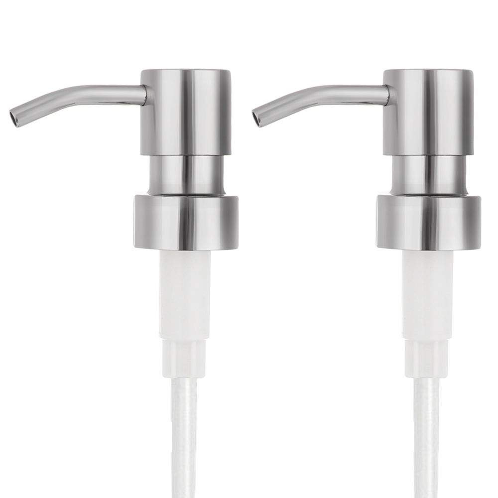 Durable Stainless Steel Soap Dispenser Pump Liquid Lotion Bottle Head Replacement Nozzles 28mm