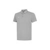Serie Compra Grupal Li Ning Polo de Manga Corta Deportivo Casual de Color Sólido para Hombre Polos Gris Tiburón APLU189-10