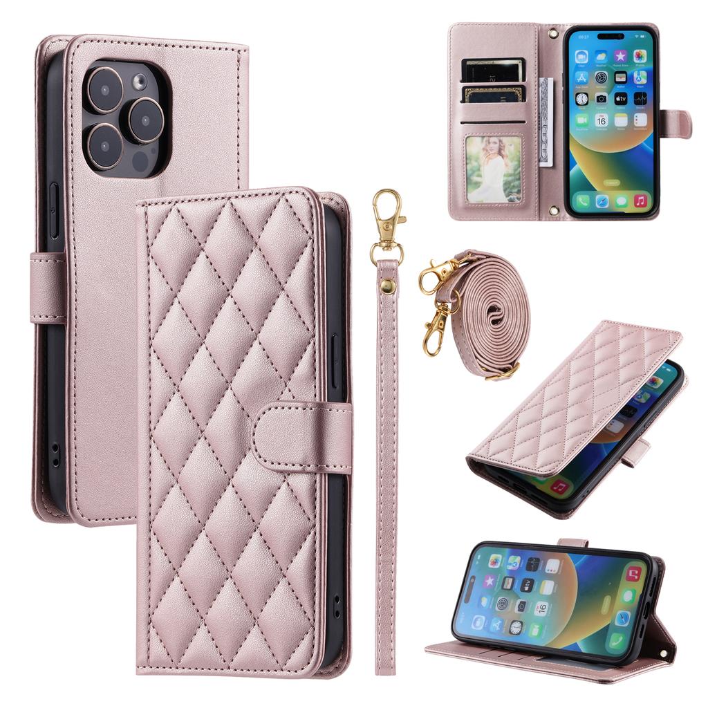 Crossbody Cards Solt Wallet Leather Case For Iphone 15 Pro Max 14 Plus 13 12 Mini 11 XR X XS 6S 7 8 SE2022 Strap Bag Book Cover