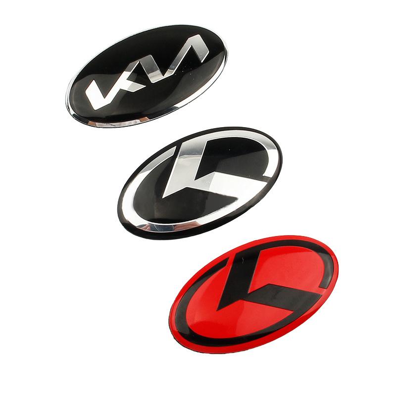 6x3.3cm Car Steering Wheel Center Emblem Badge Sticker for KIA Stinger Sportage KX3 Ceed K7 K5 K3 R Forte Rio Soul Accessories MS4