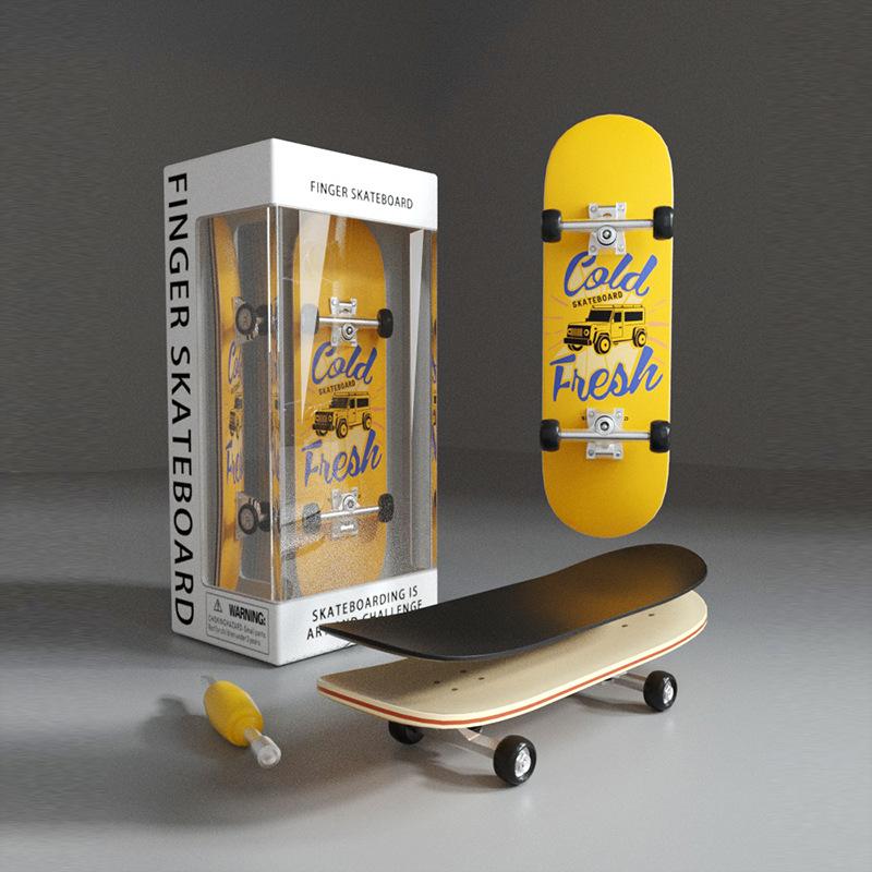 Finger Skateboard Toy Boy Gift Fingertip Skateboard Professional Grade With Bearing Double Rocker