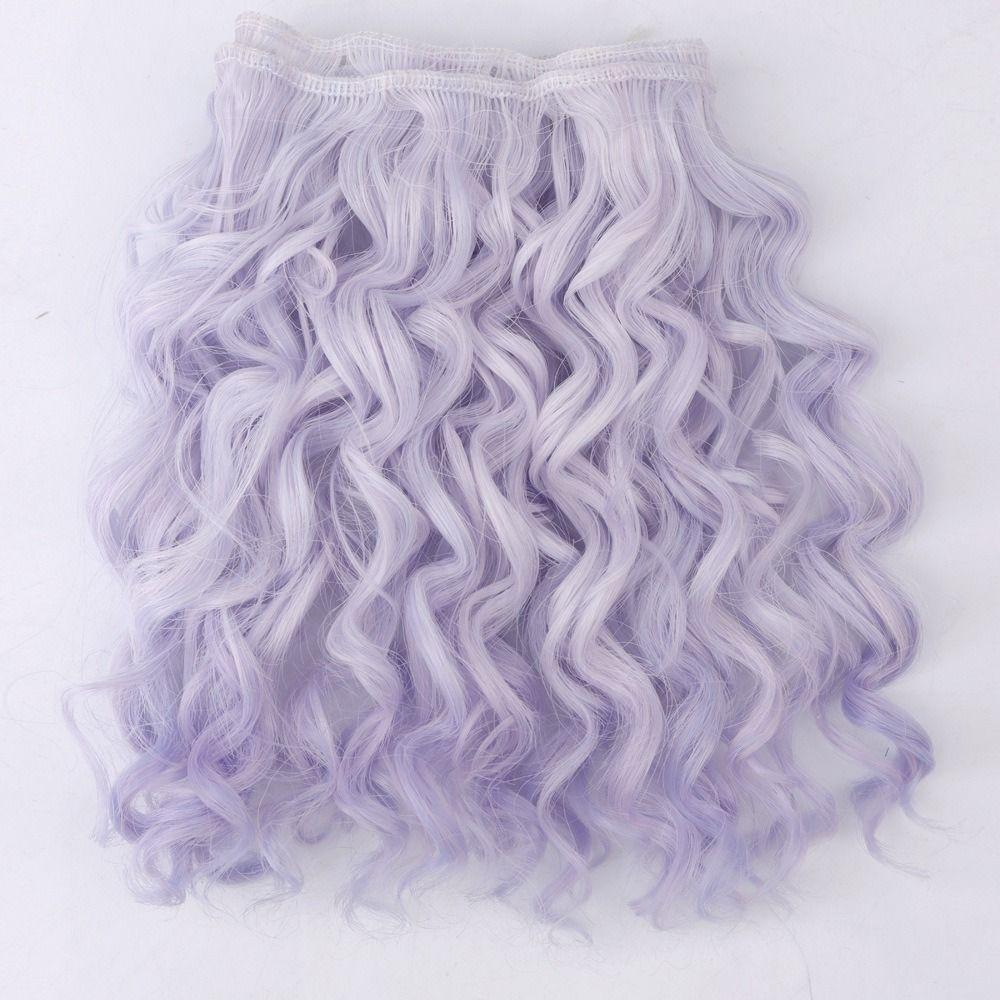 High-Temperature Wire Diy Curly Short Hair Curly Imitation Roll Doll Curly Hair Natural Heat-Resistant Doll Hair Wig Diy Set