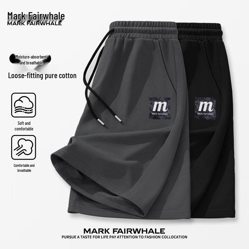 MARK FAIRWHALE Men's Moisture-Wicking Casual Cotton Shorts