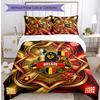 Belgium Football Printed Bedding 3 Piece Set Cozy Breathable Bed Cover Set As Housewarming Holiday Gift