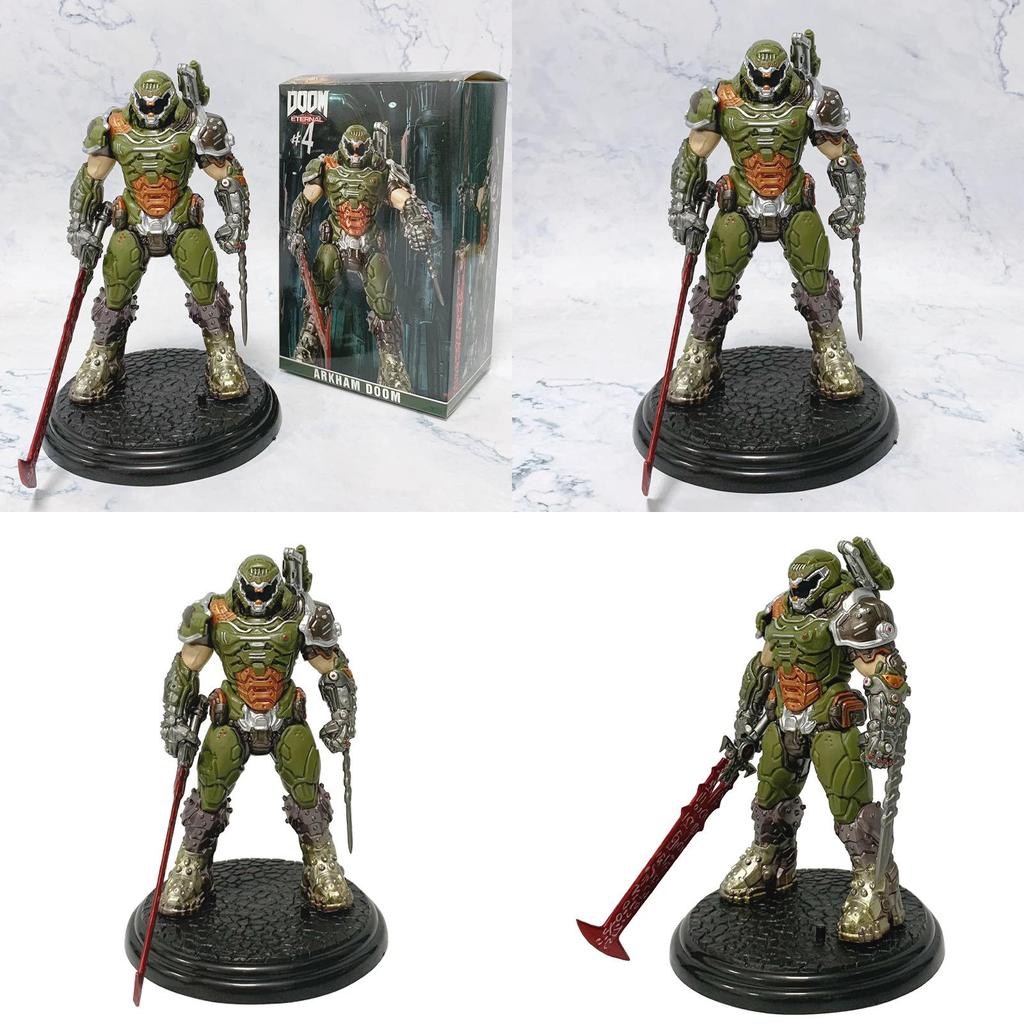 Doom Eternal Demon Hunter Pvc Desk Ornament With Collectible Design For Gaming Fans