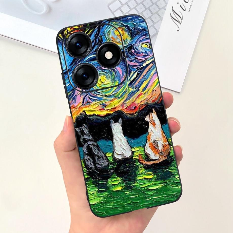 For Tecno Spark 10C KI5k KI5m Case Tecno Spark 10 Pro Spark10 Back Cover Shockproof Liquid Silicone Coque Astronaut  Dinosaur