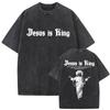 Kristna Religiösa Jesus Förlåt Dem Fader Vintage Tvättad T-shirt Män Kvinnor Gotisk Rock Oversized T-shirts Toppar