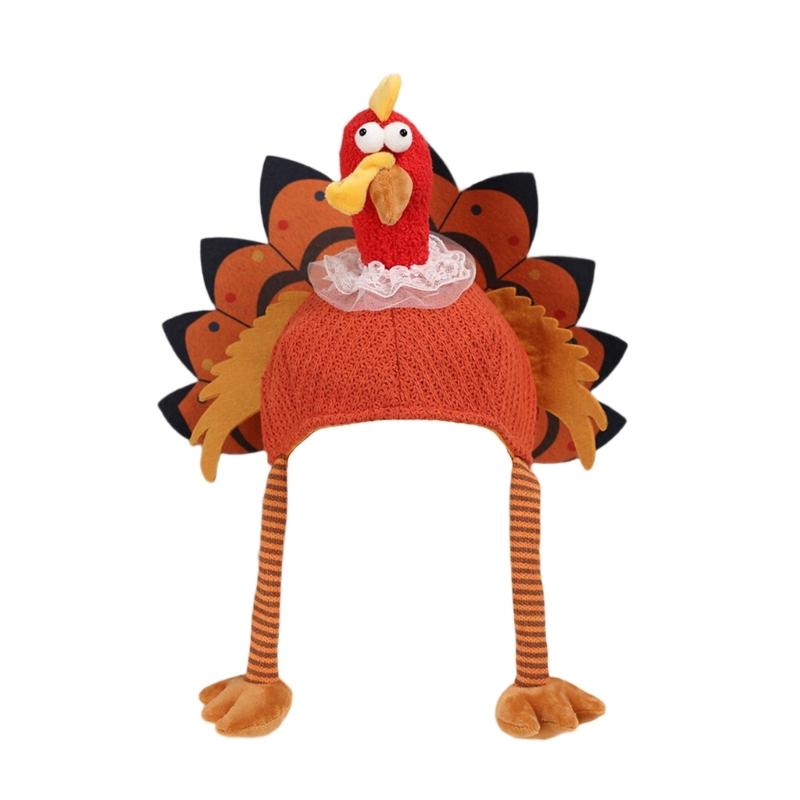 Festival Truthahn Form Kostüm Hut Thanksgiving Party Kopfbedeckung Weiches Atmungsaktives Design Für Kinder Erwachsene Outdoor Indoor Verwendung