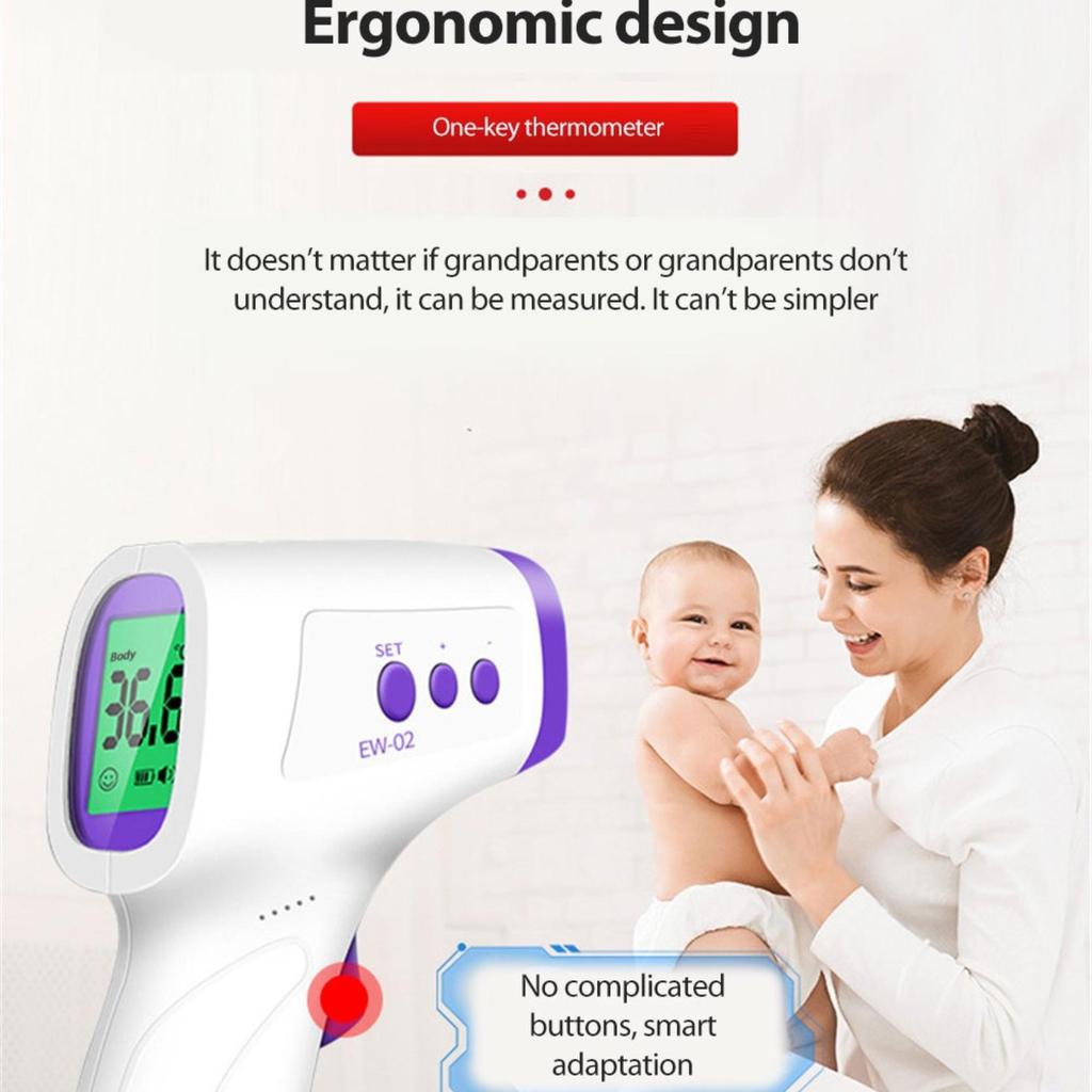 Infrarood contactloze voorhoofdthermometer LCD-scherm draagbare digitale temperatuurpistool