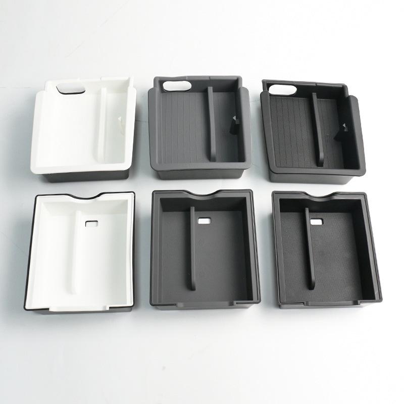 Eco-Friendly Double-Layer Armrest Storage Box for Tesla Model Y Center Console