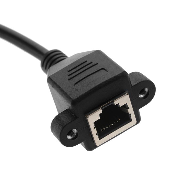 RJ45 Cable Male To Female Screw Panel Mount Ethernet LAN Network Extension Cable RJ45 Female To Male