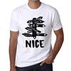 Męski T-shirt Vintage Graficzny T-shirt Czas na Nowe Przygody Ładny Biały
