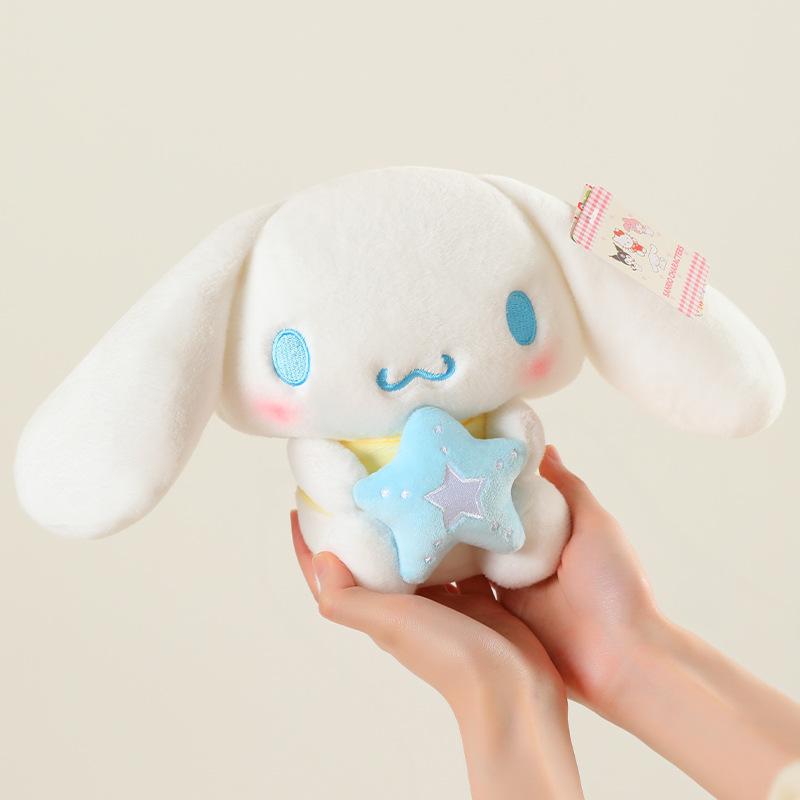Japanese Genuine Sanrio Ocean Series Cinnamoroll Cartoon Plush Toy Bedroom Sofa Decoration Gift for Children and Friends