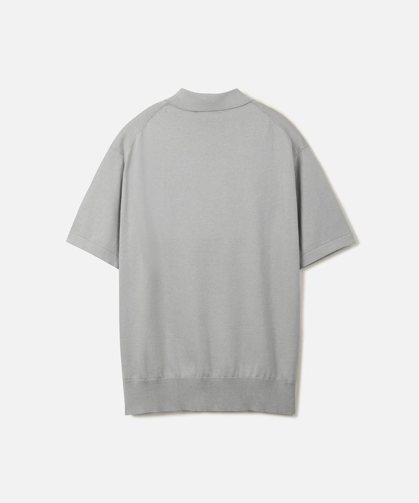 247Silijeu Supima Cotton Collared Half Knit Light Gray (Type A)