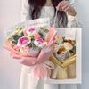 Crochet Bouquet Mother's Day Gift Finished Knitted Flowers Wedding Gifts for Guests Flower Bouquet Party Anniversary Couple Gift