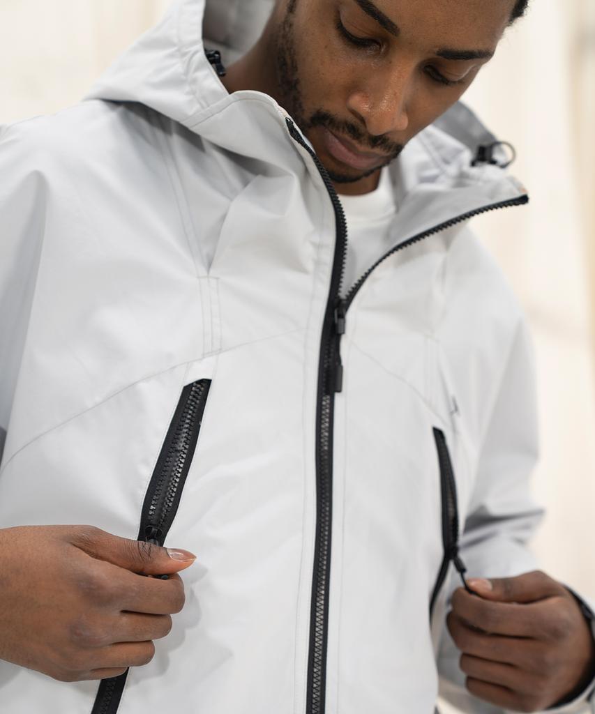 Kalapatthar 3Layer Hidden Pocket Hooded Jacket - Light Gray