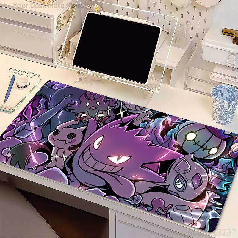 Anime Computer Mouse Pad PPokemon Gengar Gamer Office Laptop MousePads Gaming Mousepad Soft Desk MausePad Keyboard Mouse Carpet
