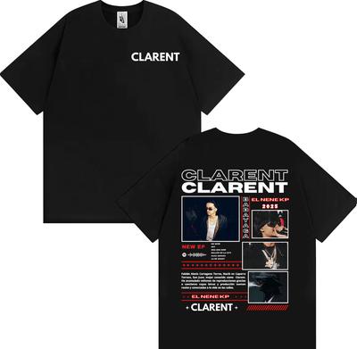 Rapper CLARENT BABA YAGA 2025 Tour Merch Tshirts Men Women Fashion Retro Short Sleeve T Shirt Summer ONeck 100 Cotton Tshirt