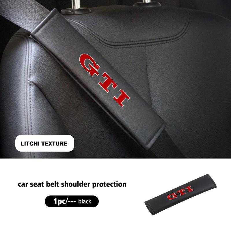 For Volkswagen VW Car Seat Belt Leather Safety Belt Shoulder Cover Protect Pad Beetle CC B5 B6 B7 EOS GTI MK2 MK4 MK5 MK6 Fx5