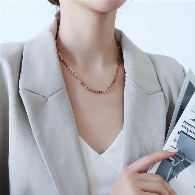 Collana Retro Design Francese Placcata Oro 18K per Donna