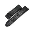 Used ZENITH Genuine Crocodile Watch Strap Band Black 21mm Rubber Back