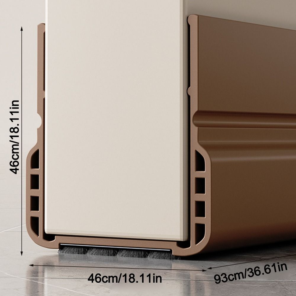 4-Layer Bristle Seal Door Bottom Seal Strip Insectproof Light Block Strong Double-Sided Adhesive Under Door Draft Stopper