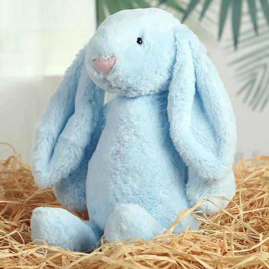 Plush Bunny Toy Huggable Stuffed Rabbit Plushie Simulation Animal Doll Home Living Room Bedroom Decoration Birthday Gift