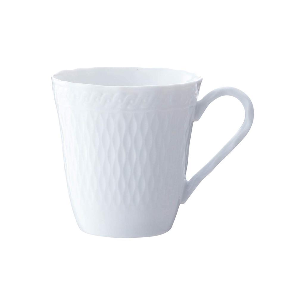 Noritake Noritake Mug 300cc Cher Blanc Microwave Safe Dishwasher Safe 2 Pieces Fine Porcelain (Pair Set) (Premium White) P94855/1655